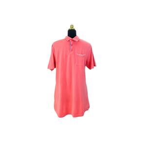 Soul of London Men's Coral Short Sleeve Polo Shirt  Size Medium